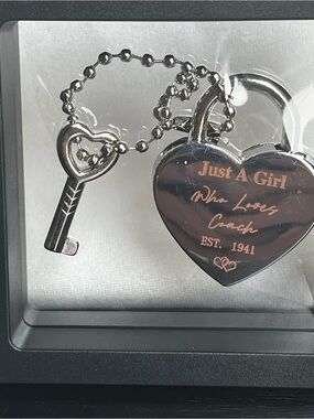 Custom Made Lock and Key Charm in Silver